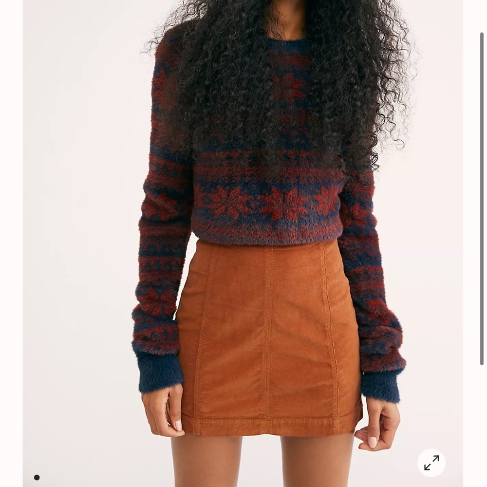 Free People Modern Femme Corduroy Mini Skirt